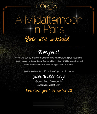 L'Oreal Blogger Invite