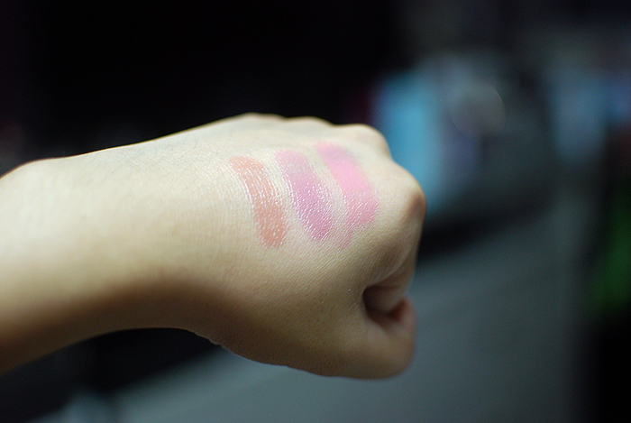 Maybelline Color Whispers - Mocha Muse, Lust for Blush, Petal Pusher - Swatches