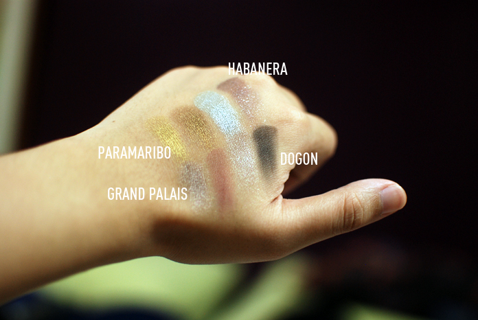 NARS Duos - Habanera, Paramaribo, Dogon, Grand Palais - Swatches