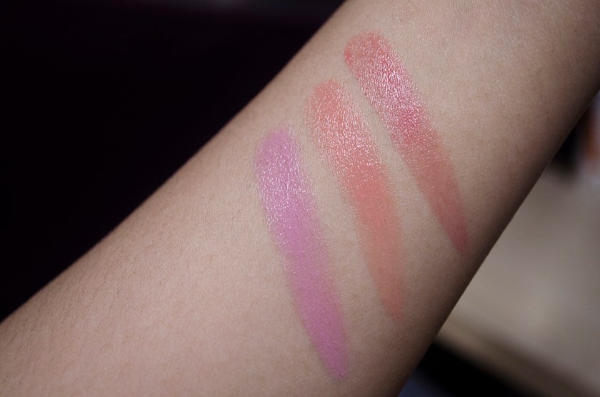 Illamasqua Cream Blushers - Promise, Rude, Dixie - Swatches