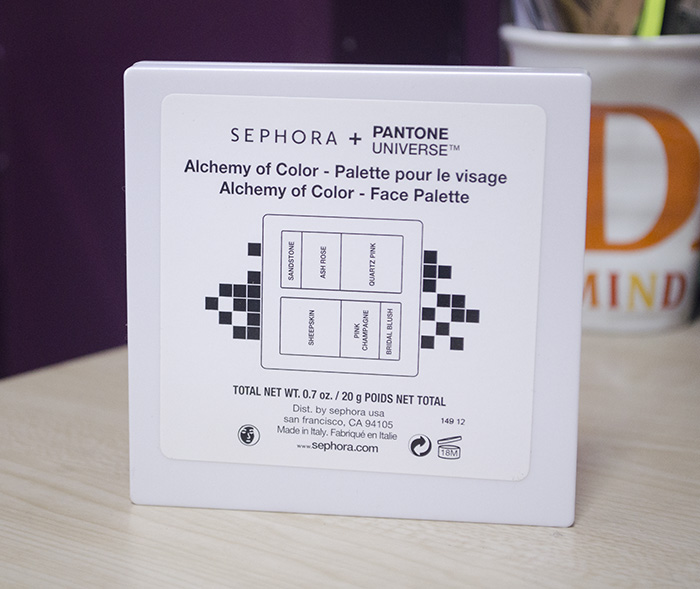 Sephora + Pantone Universe - Alchemy of Color Face Palette - Back Cover