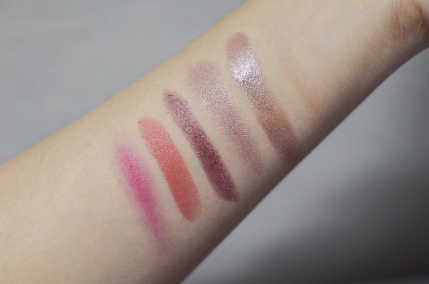 Fall Blushes - Swatches - Tarte Flush, Addiction Revenge, Addiction Suspicious, NARS Sin, Kjaer Weis Abundance