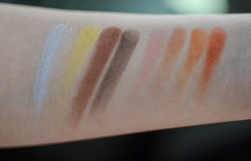 MAKE - Celeste e Verde Palette - Swatches - Celeste, Palermo, Brick, Earth, Tulipa, Coral, Tangerine, Fire