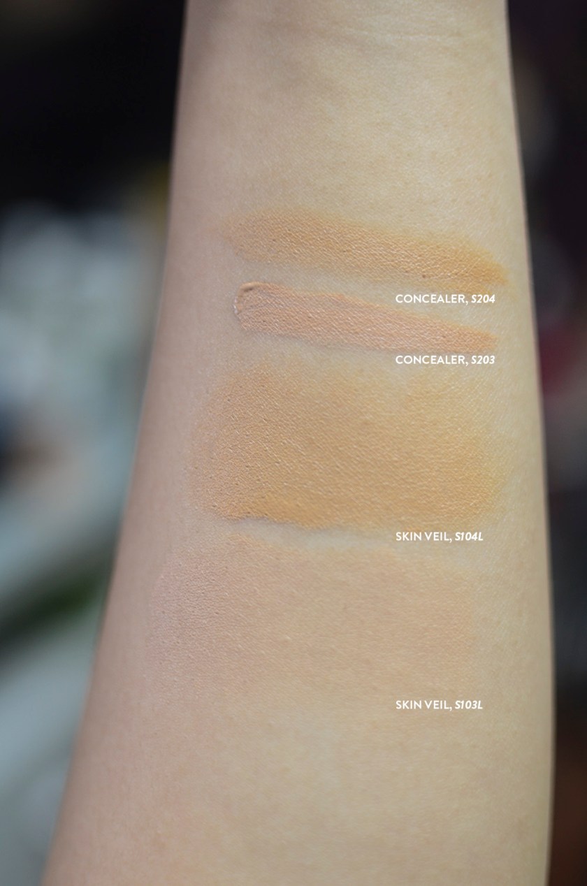 Ellis Faas - Skin Veil S103L S104L, Concealer S203 S204 - Swatches