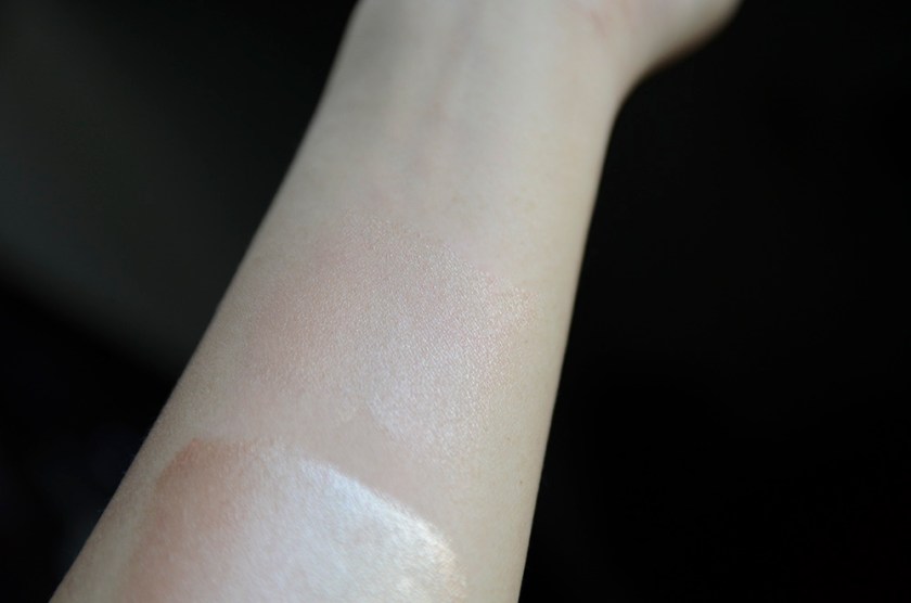 ToT - Le Metier de Beaute Peau Vierge Anti Aging Tinted Complexe, Becca Shimmering Skin Perfector - Swatches - 3