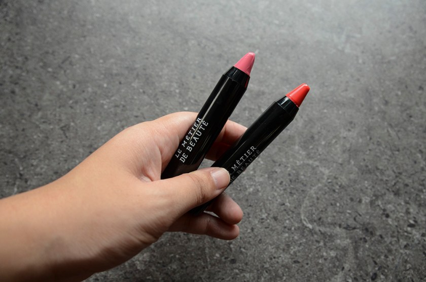 LMdB Beauty Vault VIP - July 2015 - Lip Crayons - Grapefruit and Pink Peony