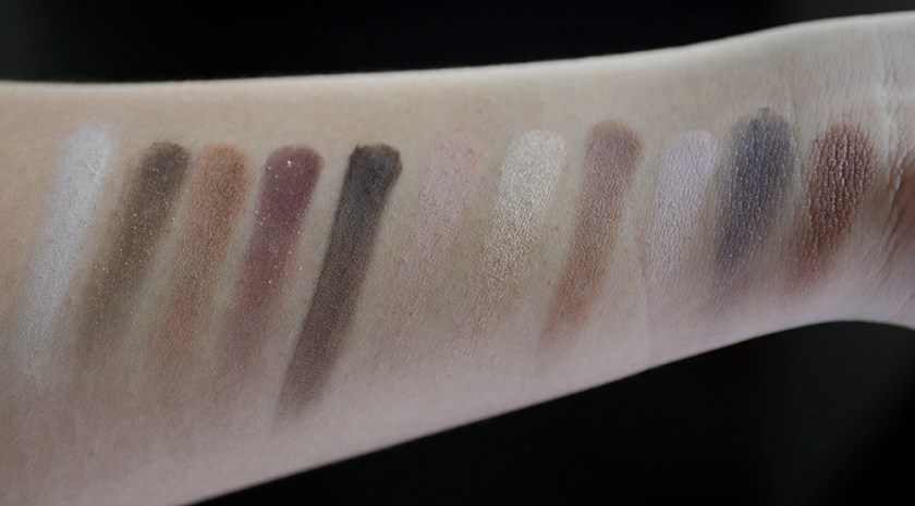 Makeup Revolution - I Heart Makeup Wonder Palette I Heart Chocolate - Swatches, Row 1 and 2 c