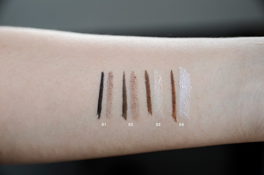 K-Palette Essence in ShadowLiner-Swatches,01 02 03 04